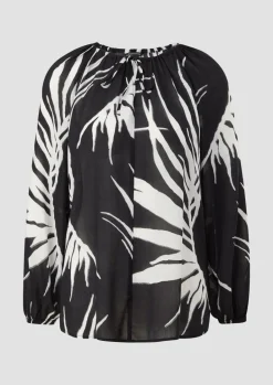 Viskosebluse mit All-over-Print-Comma Hot