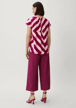 Viskosebluse mit Allover-Print-Comma Discount