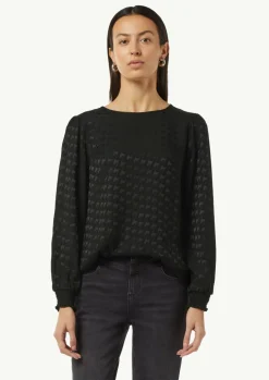 Viskosebluse mit Hahnentrittmuster-Comma Discount