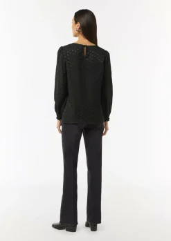 Viskosebluse mit Hahnentrittmuster-Comma Discount