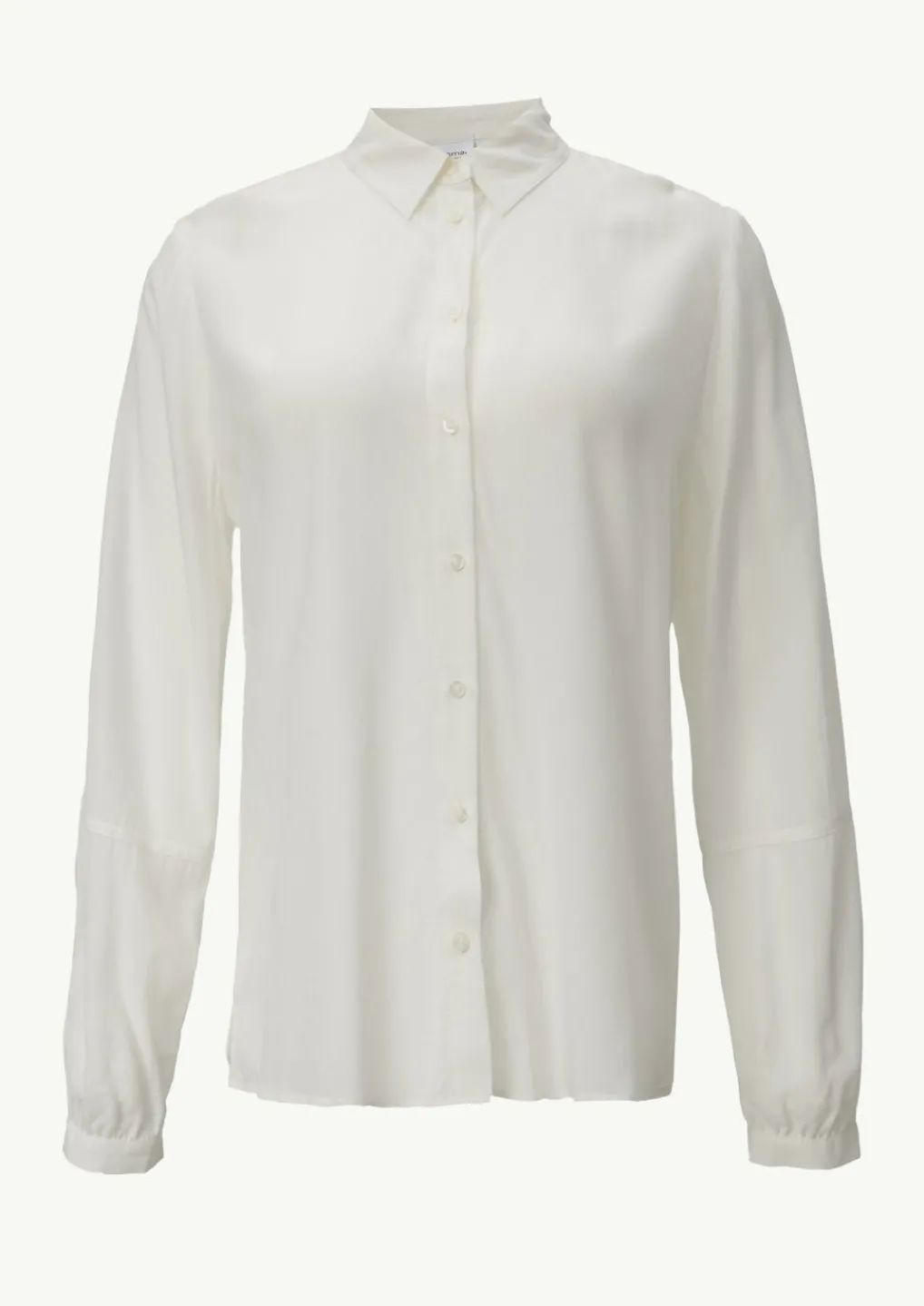 Viskose-Bluse mit Hemdkragen und Ziernaht-Comma New