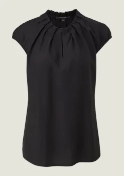 Viskosebluse mit Strukturmuster-Comma Discount
