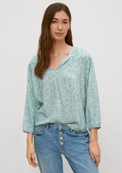 Viskosebluse mit Tunika-Ausschnitt-Comma Fashion