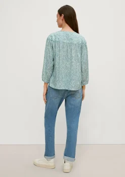 Viskosebluse mit Tunika-Ausschnitt-Comma Fashion