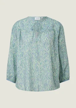 Viskosebluse mit Tunika-Ausschnitt-Comma Fashion