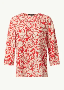 Viskosebluse mit V-Ausschnitt-Comma Hot