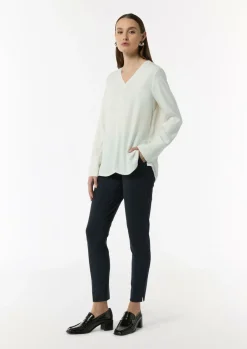Viskosebluse mit V-Ausschnitt-Comma Outlet