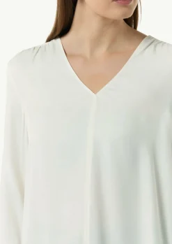 Viskosebluse mit V-Ausschnitt-Comma Outlet