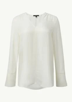 Viskosebluse mit V-Ausschnitt-Comma Outlet