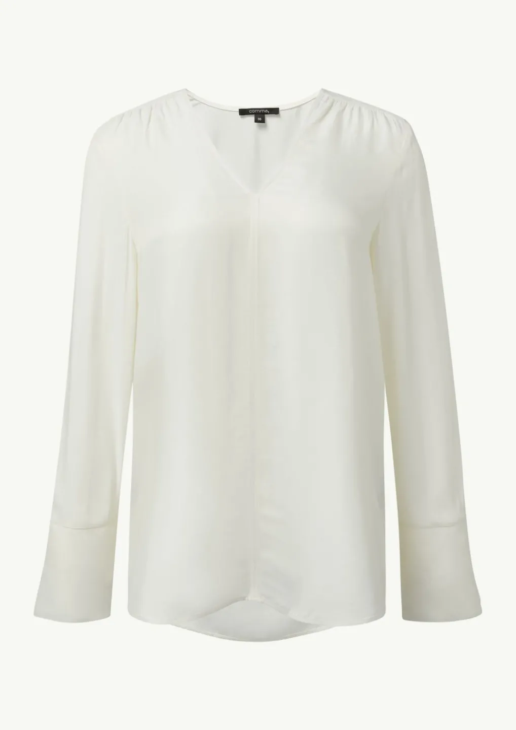 Viskosebluse mit V-Ausschnitt-Comma Outlet