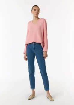 Viskosebluse mit V-Ausschnitt-Comma New