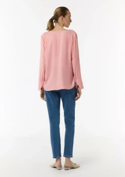 Viskosebluse mit V-Ausschnitt-Comma New