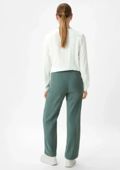 Viskosebluse mit V-Ausschnitt-Comma Fashion