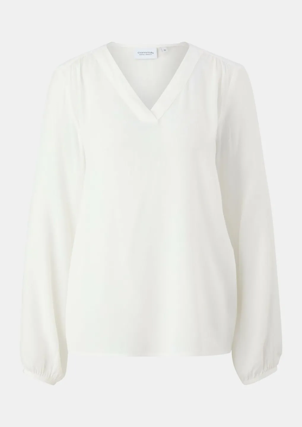 Viskosebluse mit V-Ausschnitt-Comma Fashion