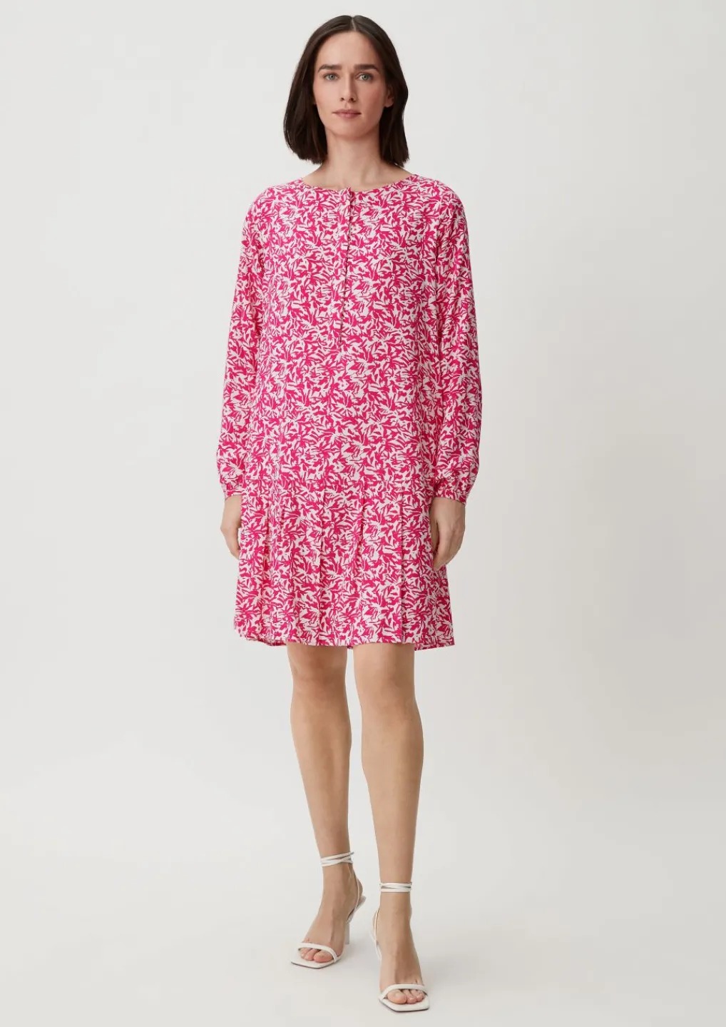 Viskosekleid aus Popeline-Comma Discount