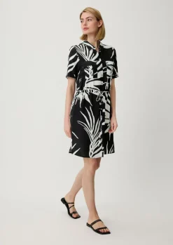 Viskosekleid mit Crêpestruktur-Comma New