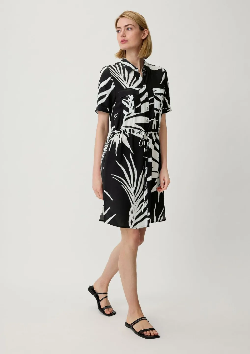 Viskosekleid mit Crêpestruktur-Comma New