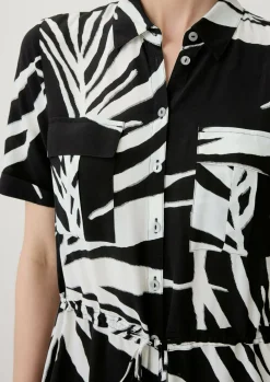 Viskosekleid mit Crêpestruktur-Comma New