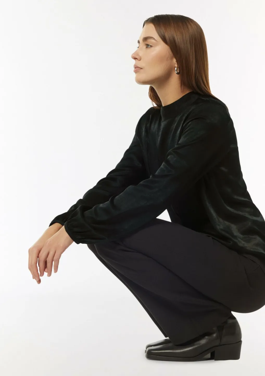 Viskosemix-Bluse mit Bindedetail-Comma Fashion