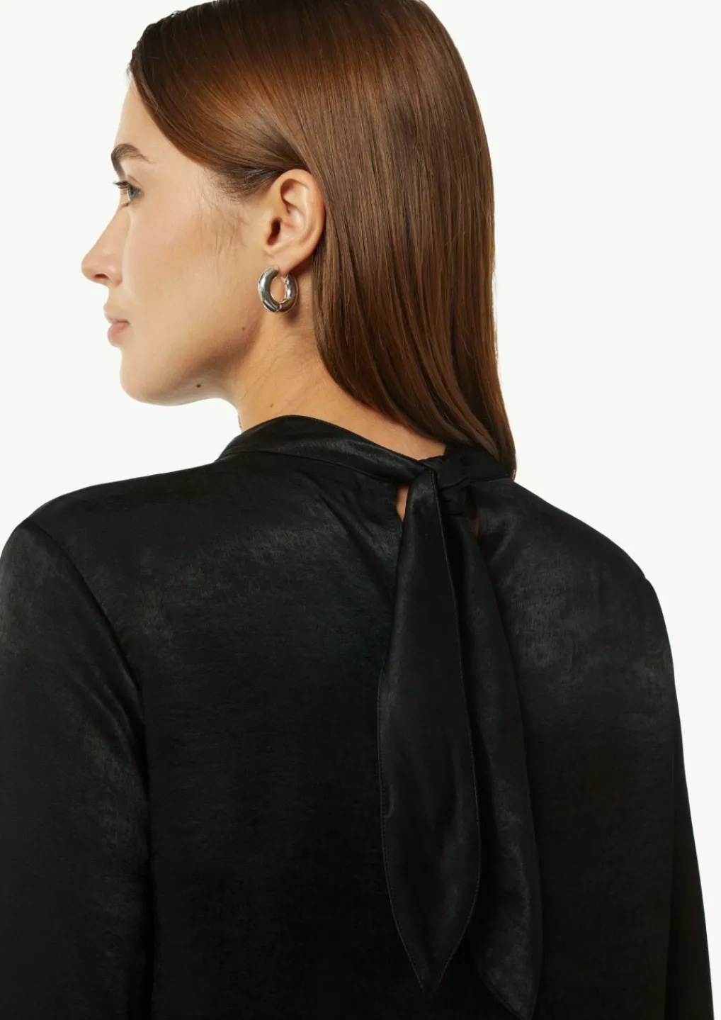 Viskosemix-Bluse mit Bindedetail-Comma Fashion