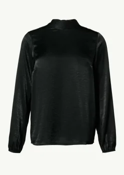 Viskosemix-Bluse mit Bindedetail-Comma Fashion