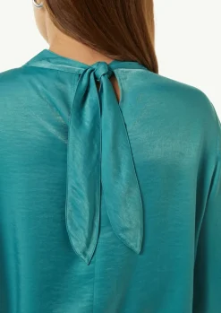Viskosemix-Bluse mit Bindedetail-Comma Online