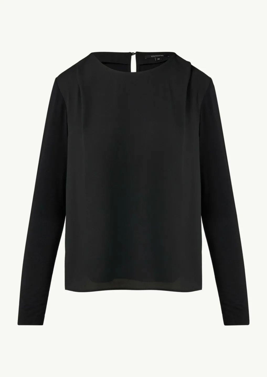 Viskose-Shirt im Fabricmix mit Faltendetail-Comma Discount