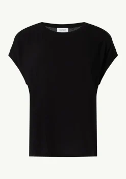 Viskoseshirt mit Logo-Tape-Detail-Comma Hot