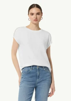 Viskoseshirt mit Logo-Tape-Detail-Comma Hot