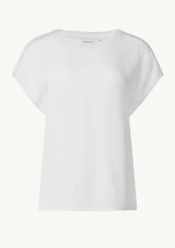 Viskoseshirt mit Logo-Tape-Detail-Comma Hot
