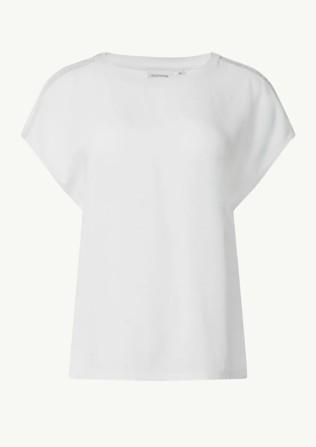 Viskoseshirt mit Logo-Tape-Detail-Comma Hot