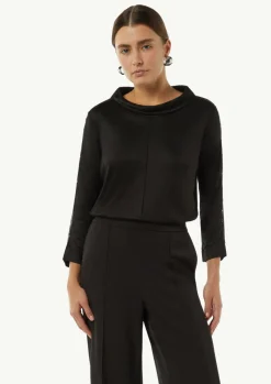 Viskose-Shirt mit Pailletten-Details-Comma Best