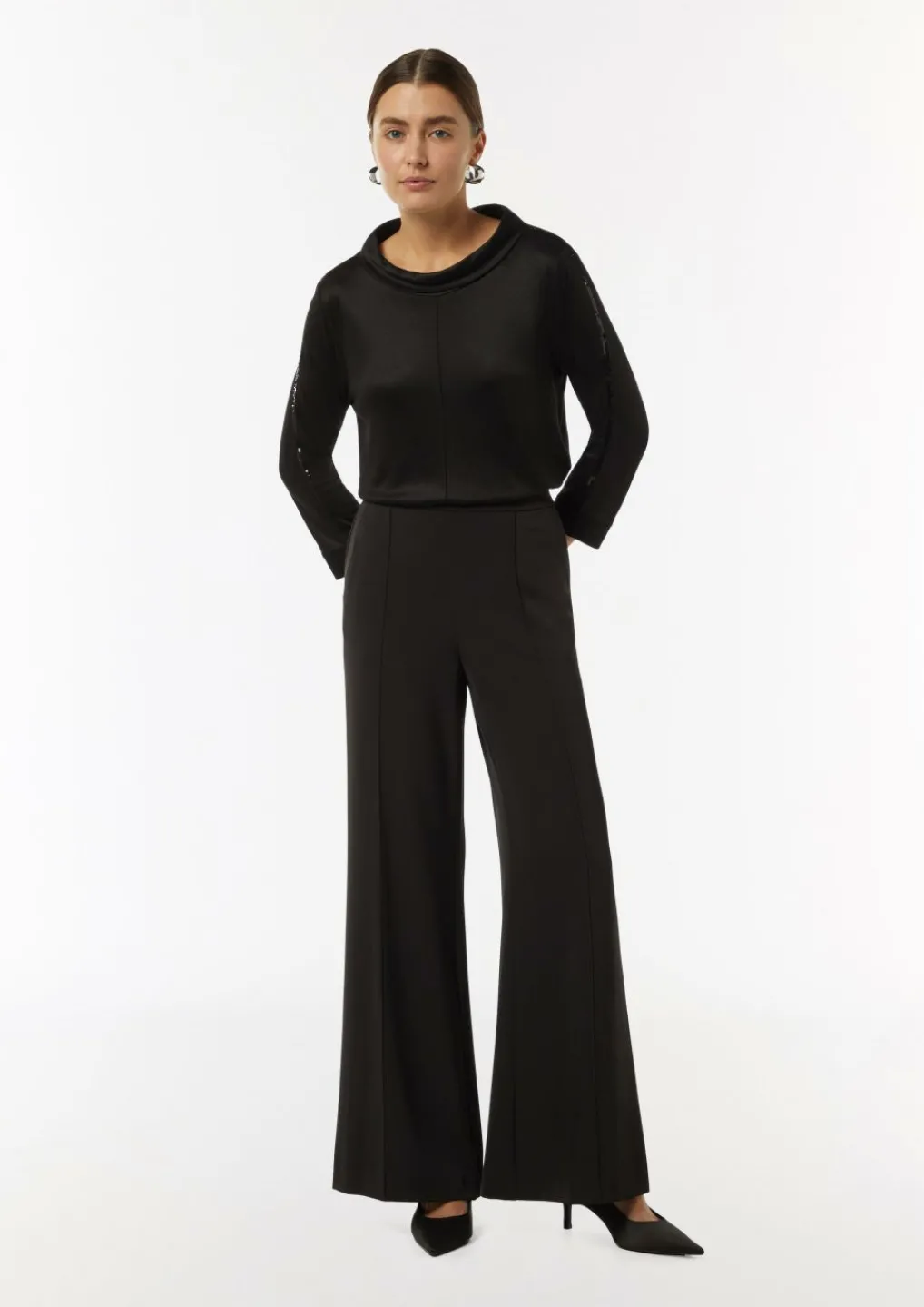 Viskose-Shirt mit Pailletten-Details-Comma Best