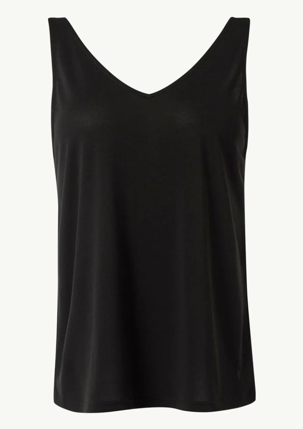 V-Neck-Shirt aus Jersey mit gekreuzten Trägern-Comma Hot
