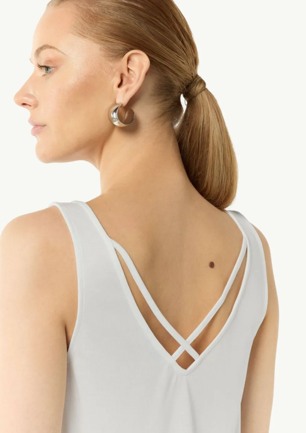 V-Neck-Shirt aus Jersey mit gekreuzten Trägern-Comma Best