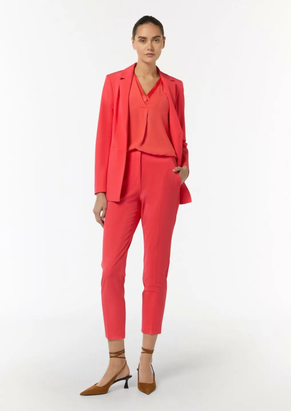 V-Neck-Top aus Crêpe-Comma Best