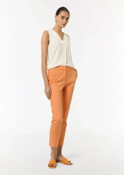 V-Neck-Top aus Crêpe-Comma Online