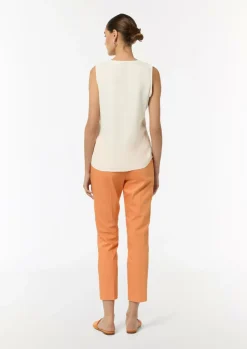 V-Neck-Top aus Crêpe-Comma Online