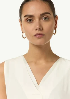V-Neck-Top aus Crêpe-Comma Online