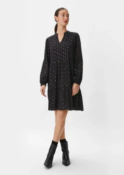 Volantkleid mit Allover-Effektprint-Comma Hot