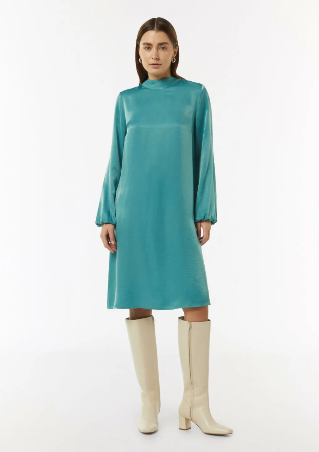 Web-Kleid mit Schleifen-Detail-Comma Hot