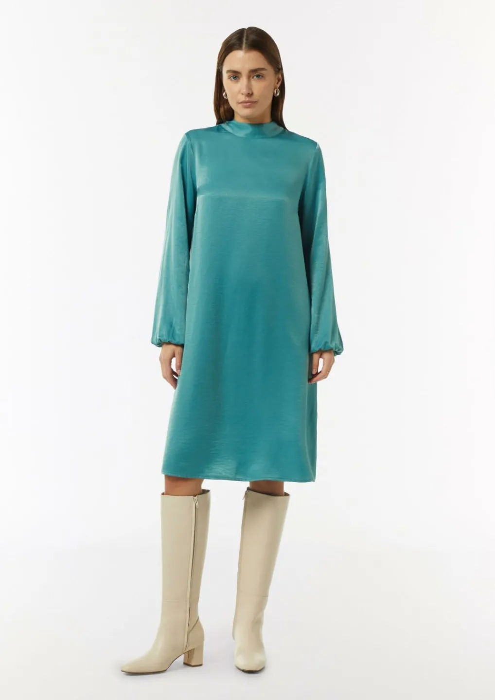 Web-Kleid mit Schleifen-Detail-Comma Hot