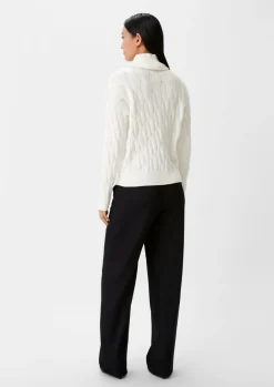 Weicher Pullover mit Strickmuster-Comma Hot