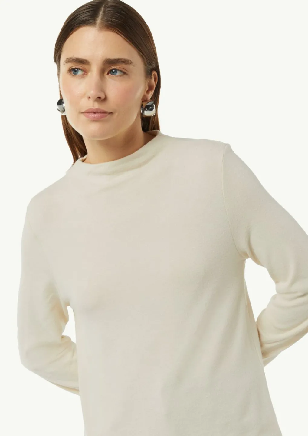 Weiches Langarmshirt mit Stehkragen-Comma Sale