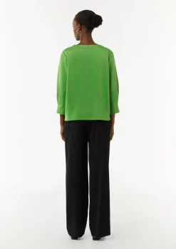 Weiches Sweatshirt mit Faltendetail am Ärmel-Comma Fashion