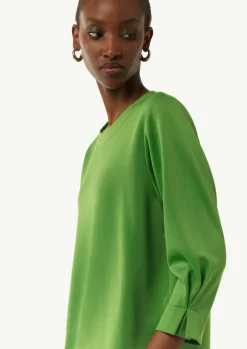 Weiches Sweatshirt mit Faltendetail am Ärmel-Comma Fashion