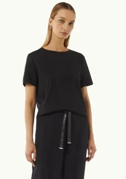 Weiches T-Shirt mit Logo-Stickerei-Comma Fashion