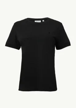Weiches T-Shirt mit Logo-Stickerei-Comma Fashion