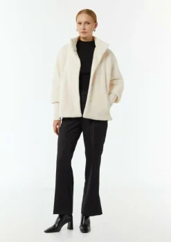 Weiches Woll-Cape mit Stehkragen-Comma Sale