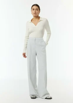 Wide-Leg-Hose aus fließendem Flanell-Comma Outlet